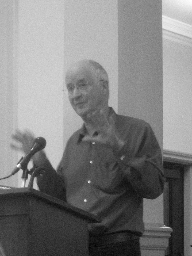 Ernest Callenbach, speaking at USF