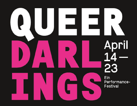 Banner des Queer Darlings Festivals #4: Vom 14. bis zum 23. April 2023.